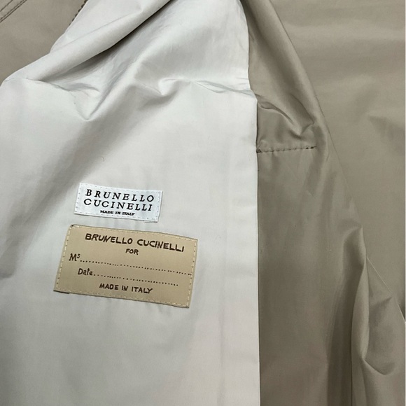 Brunello Cucinelli wheat PONCHO Cream One Size Rain Jacket Quiet Luxury - Picture 13 of 13